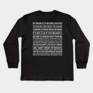 George Costanza Quotes Kids Long Sleeve T-Shirt